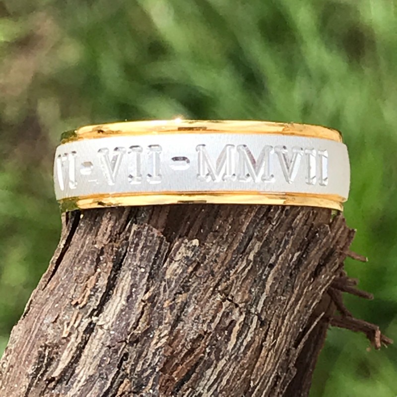 Alliance romaine pour homme en or