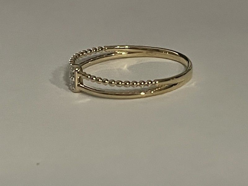 Bague or jaune créateur 18 k diamants