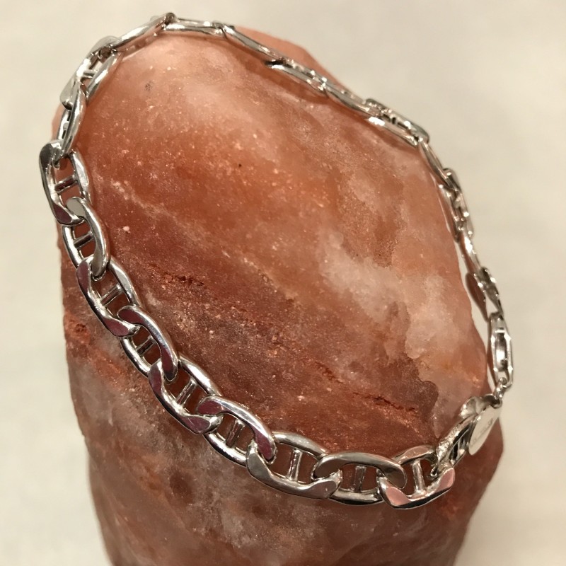 Bracelet argent maille plate : 106€