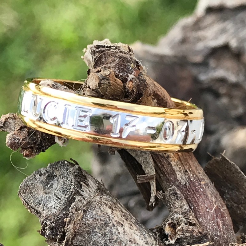 Alliance romaine pour homme en or