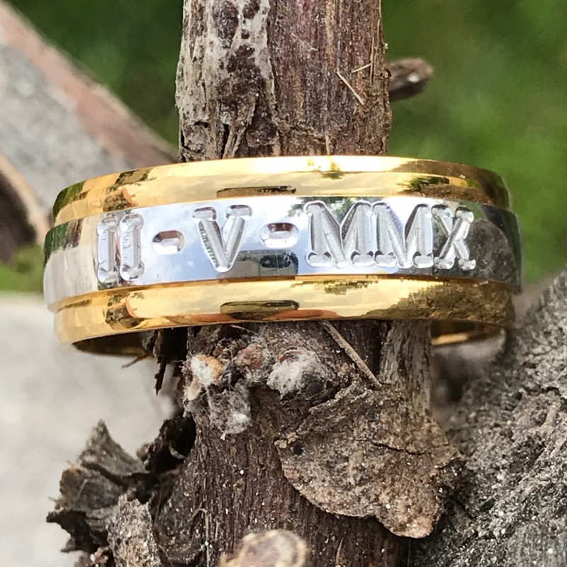 Alliance romaine pour homme en or