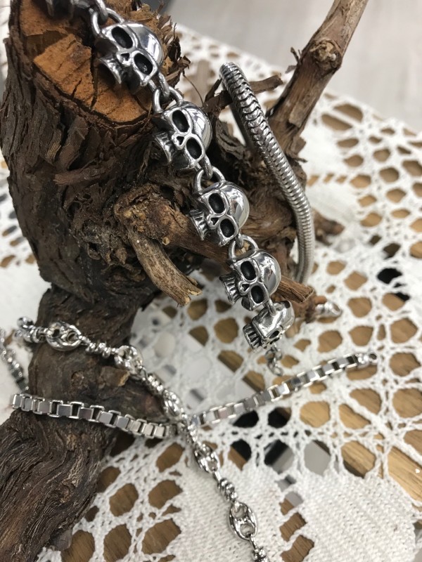 Bracelet homme : argent,acier, cuir...