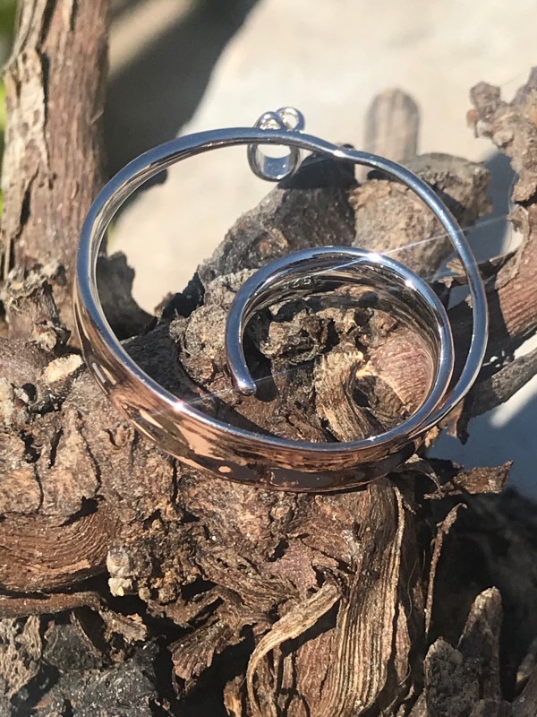 Pendentifs moderne en argent bicolore