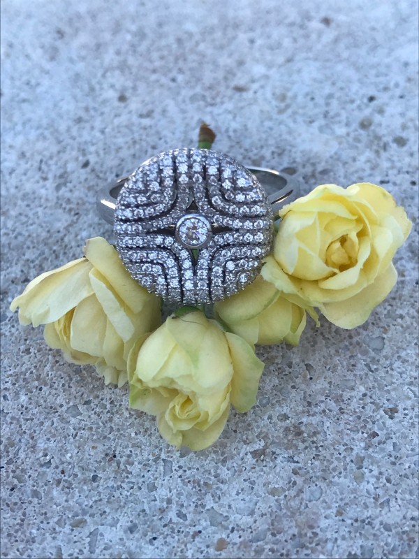 Bague argent et oxyde taille 55 : 122€