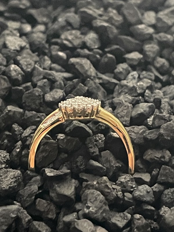 Bague choux accompagné or jaune 18k et diamants 