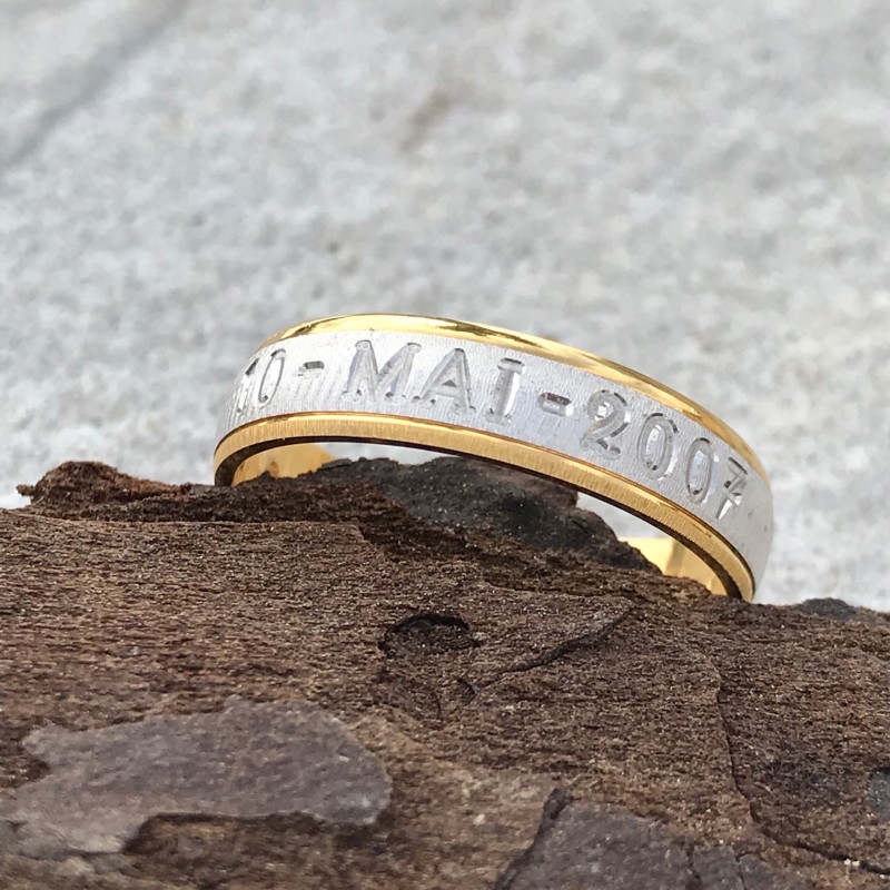 Alliance romaine pour homme en or