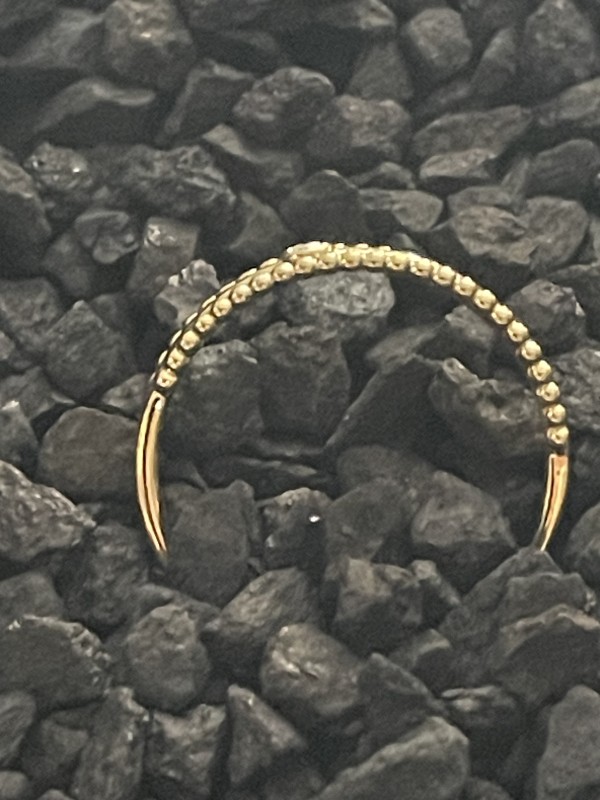 Bague 3 anneaux or jaune 18K sertie d’un diamant