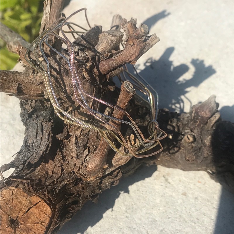 Bracelet jonc en argent multi-rang tricolore  : 171€